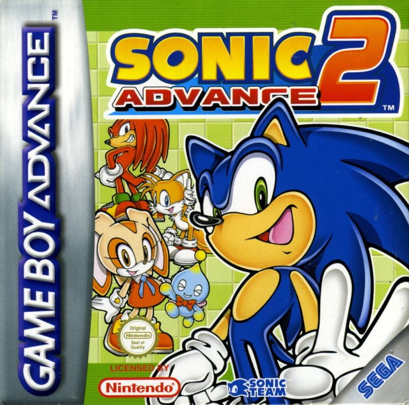 Front cover of Sonic Advance 2 for Game Boy Advance