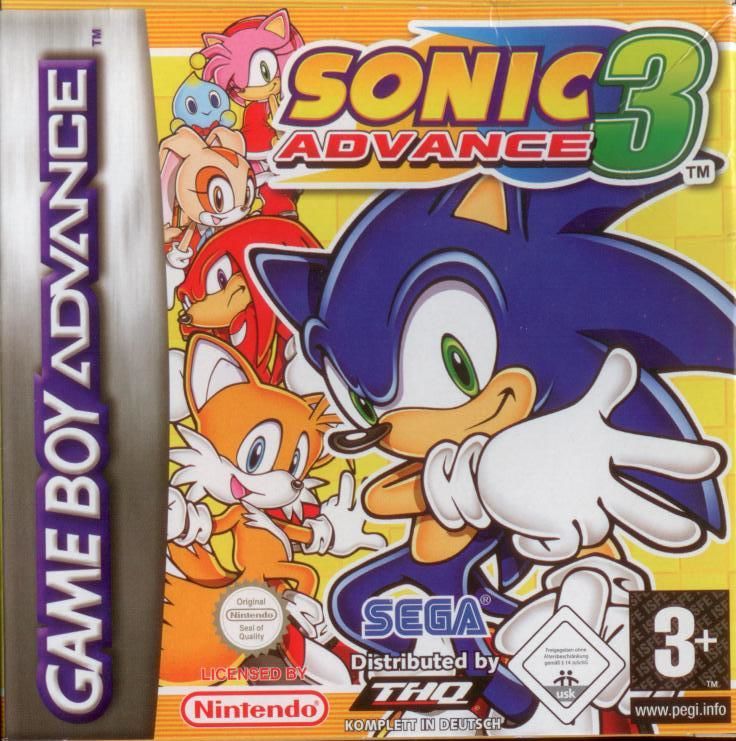 Front cover of Sonic Advance 3 for Game Boy Advance