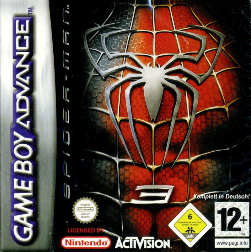 Front cover of Spider-Man 3 for Game Boy Advance