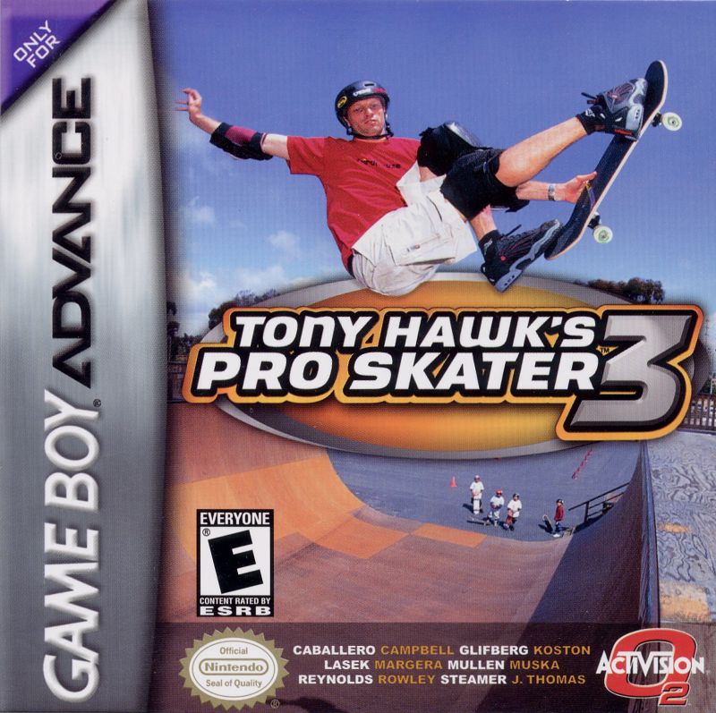 Front cover of Tony Hawk's Pro Skater 3 for Game Boy Advance