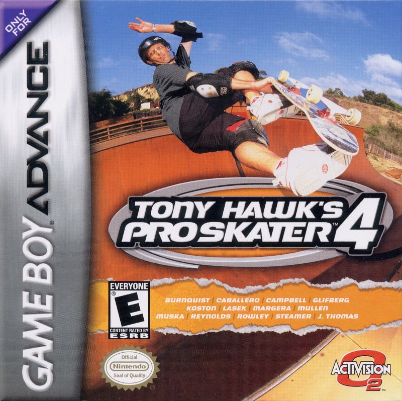 Front cover of Tony Hawk's Pro Skater 4 for Game Boy Advance