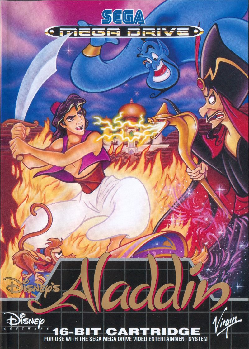 Front cover of Disney's Aladdin for Mega Drive - Genesis