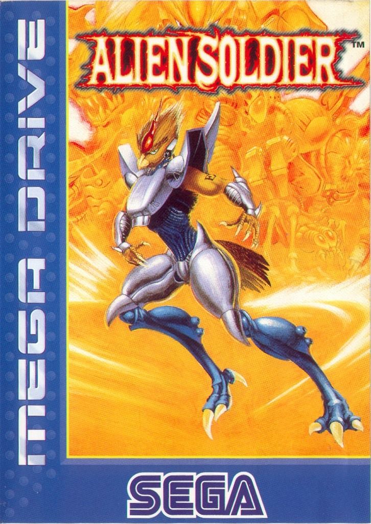 Front cover of Alien Soldier for Mega Drive - Genesis