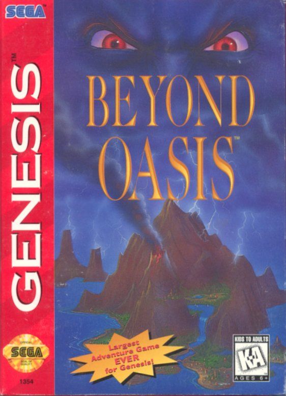 Front cover of Beyond Oasis for Mega Drive - Genesis