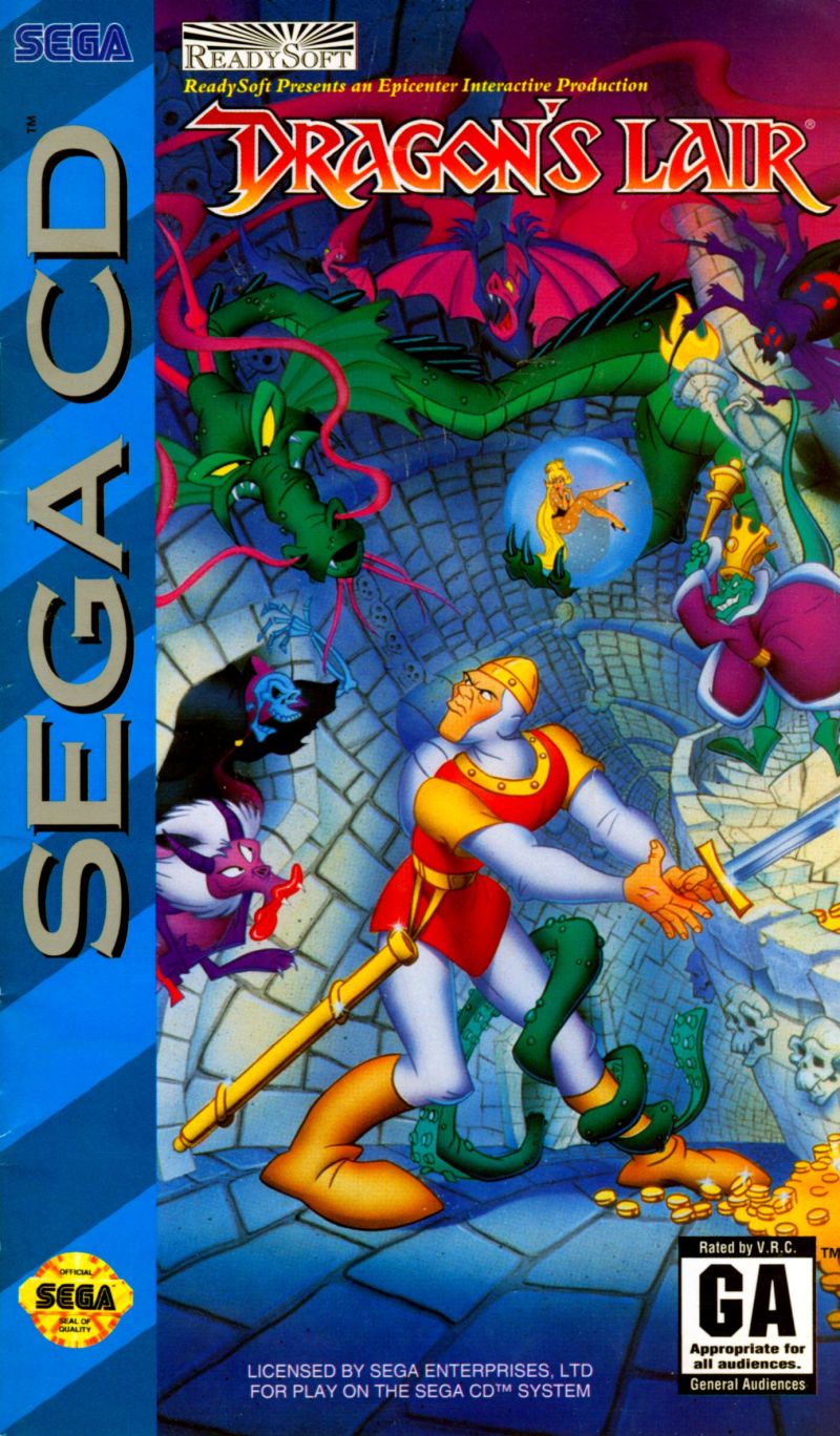 Front cover of Dragon's Lair for Mega Drive - Genesis