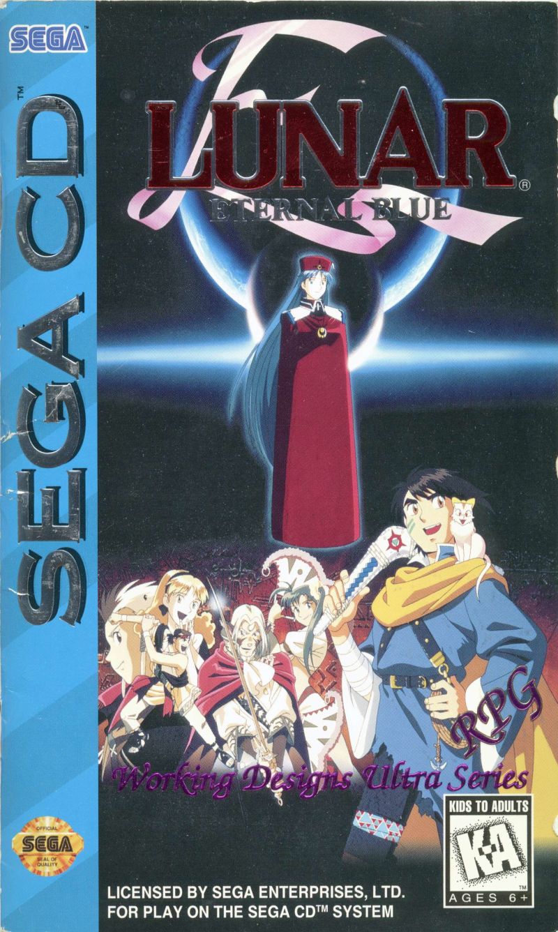 Front cover of Lunar: Eternal Blue for Mega Drive - Genesis