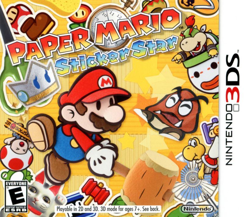 Front cover of Paper Mario: Sticker Star for Nintendo 3DS