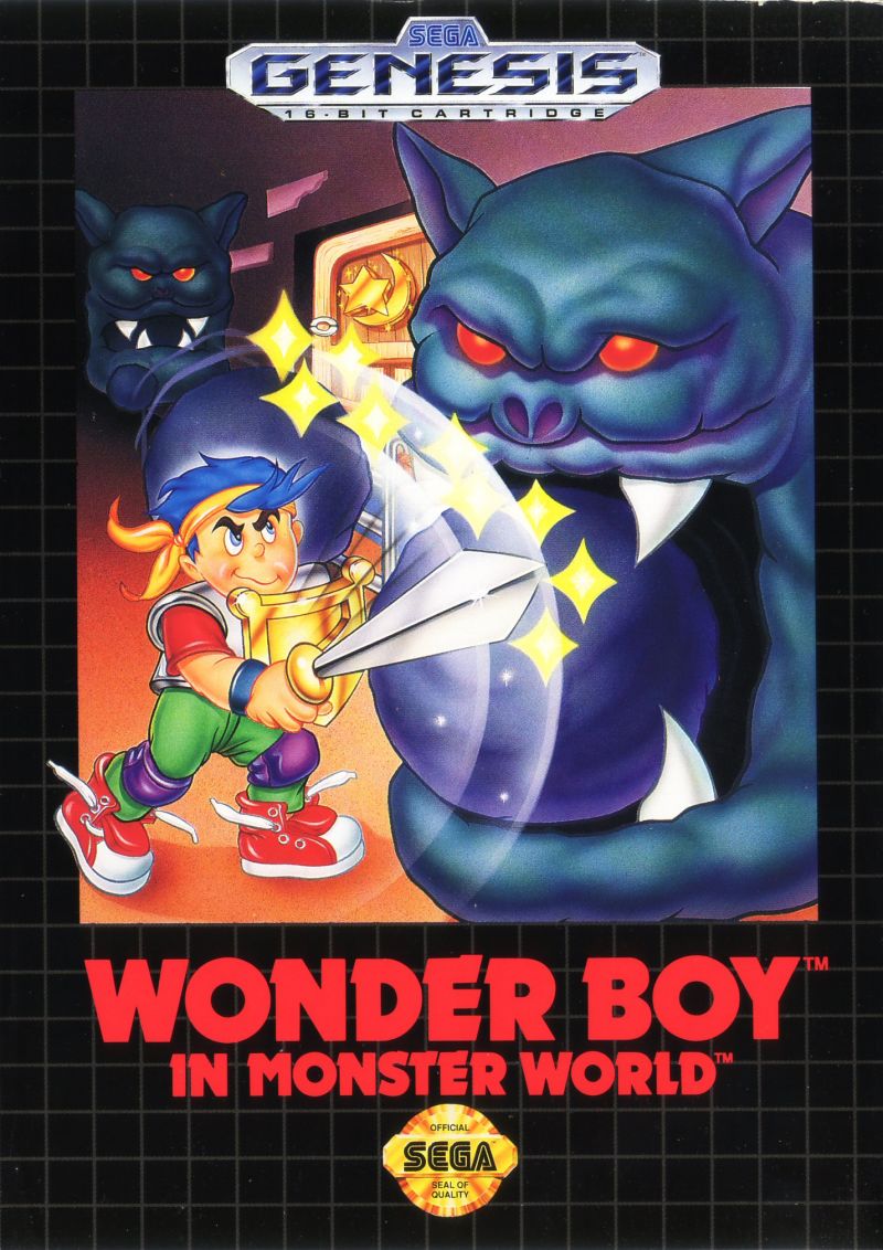 Front cover of Wonder Boy in Monster World for Mega Drive - Genesis
