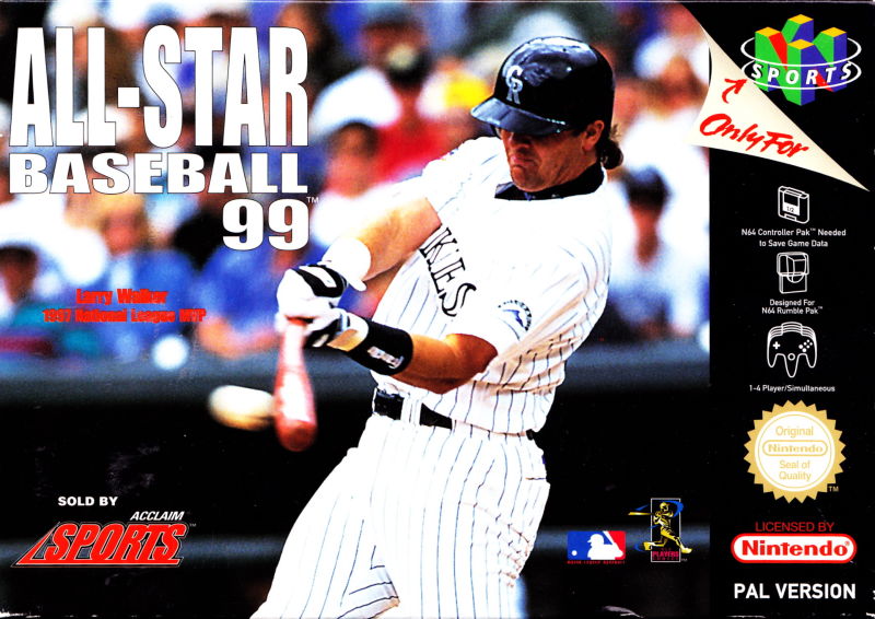 Front cover of All-Star Baseball 99 for Nintendo 64
