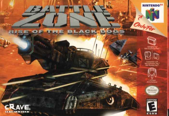 Front cover of Battlezone: Rise of the Black Dogs for Nintendo 64