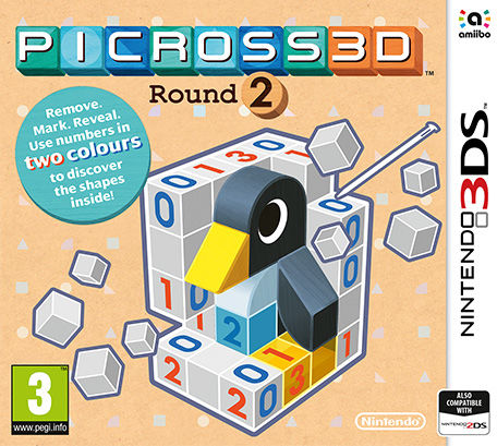 Front cover of Picross 3D: Round 2 for Nintendo 3DS
