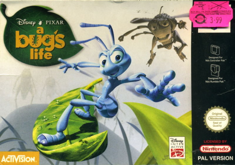 Front cover of Disney•Pixar A Bug's Life for Nintendo 64