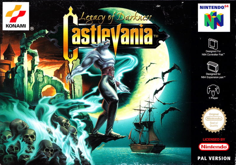 Front cover of Castlevania: Legacy of Darkness for Nintendo 64