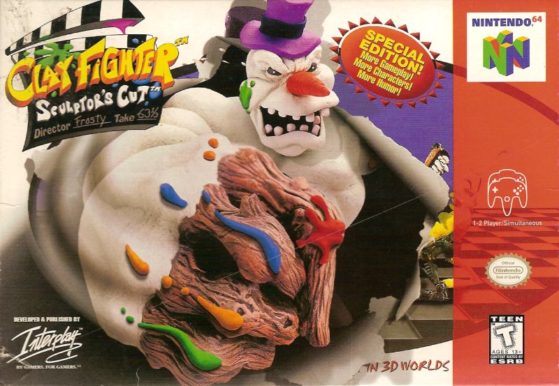 Front cover of Clay Fighter: Sculptor's Cut for Nintendo 64