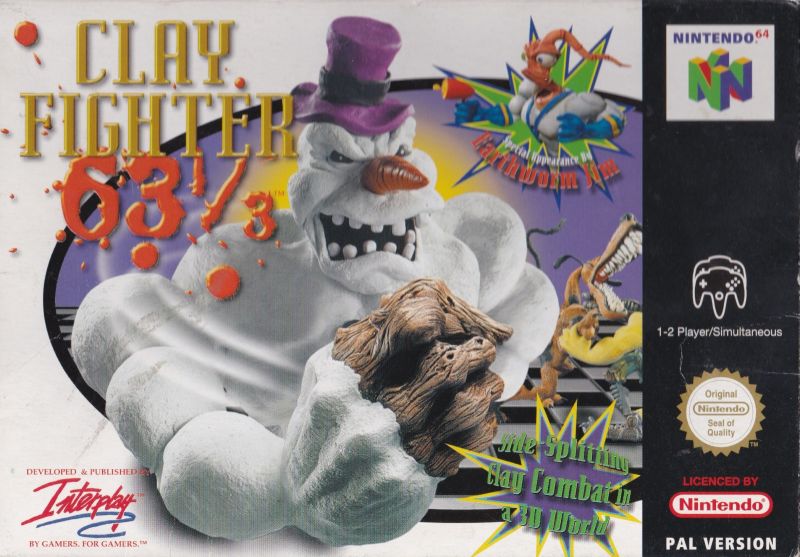 Front cover of Clay Fighter 63 1/3 for Nintendo 64