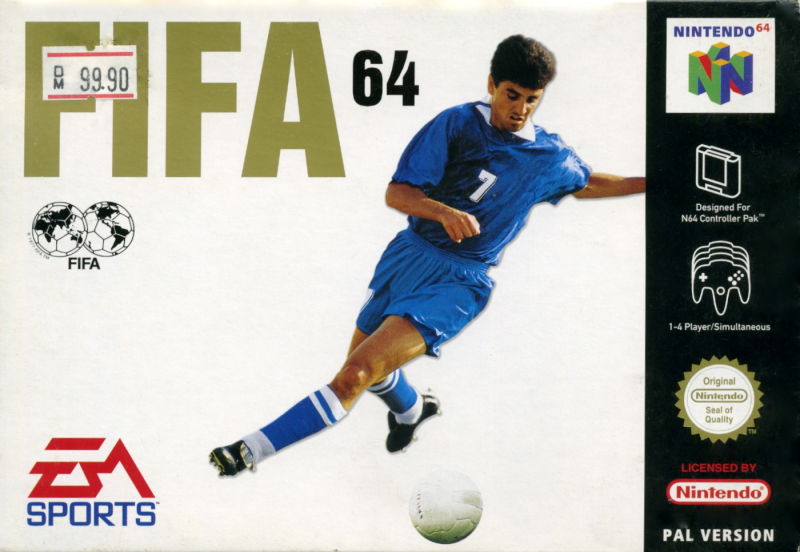 Front cover of FIFA Soccer 64 for Nintendo 64