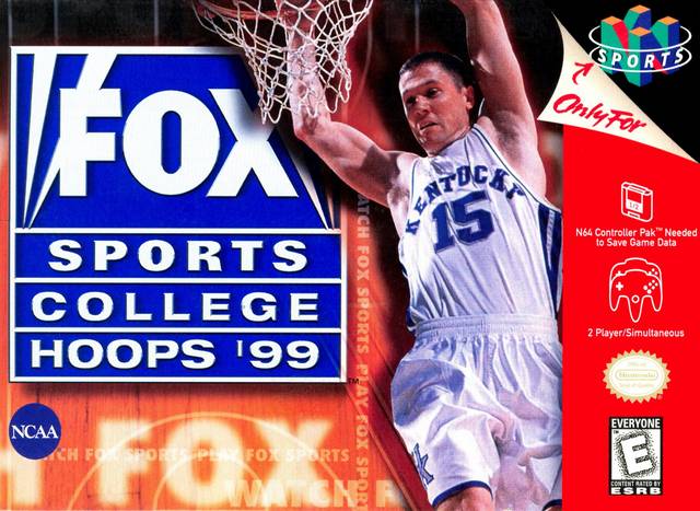 Front cover of Fox Sports College Hoops '99 for Nintendo 64