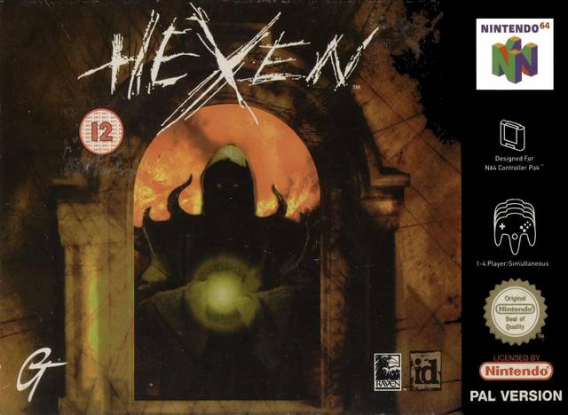 Front cover of Hexen: Beyond Heretic for Nintendo 64