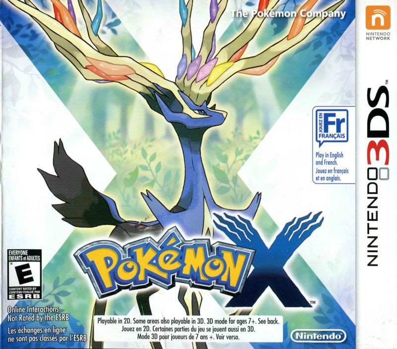 Front cover of Pokémon X for Nintendo 3DS