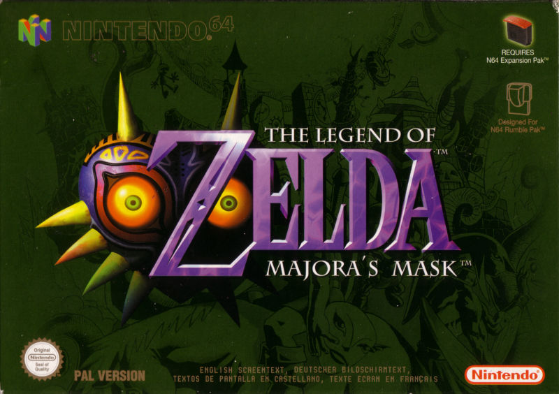 Front cover of The Legend of Zelda: Majora's Mask for Nintendo 64