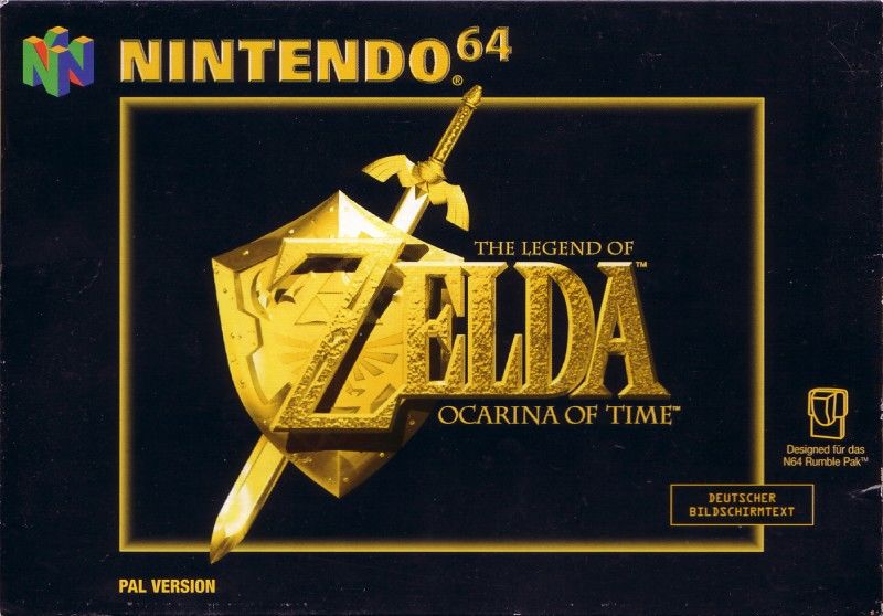 Front cover of The Legend of Zelda: Ocarina of Time for Nintendo 64