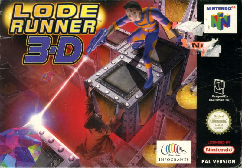 Front cover of Lode Runner 3-D for Nintendo 64
