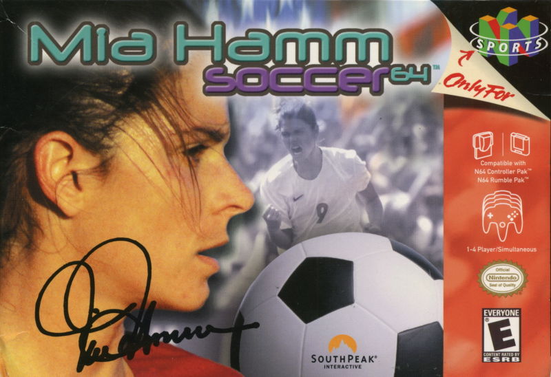 Front cover of Mia Hamm Soccer 64 for Nintendo 64