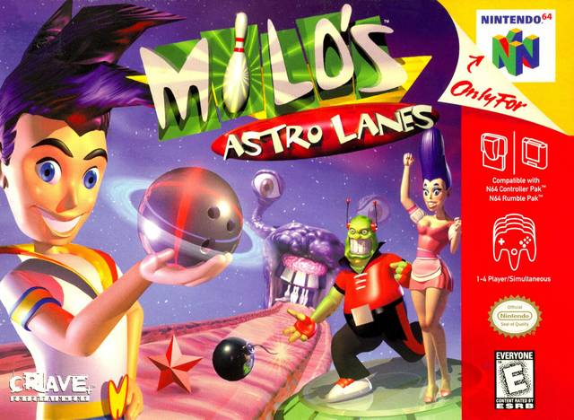 Front cover of Milo's Astro Lanes for Nintendo 64