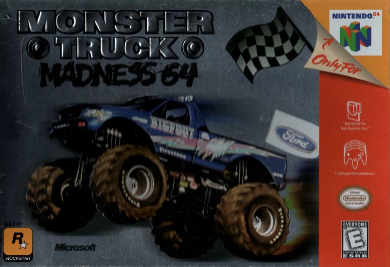 Front cover of Monster Truck Madness 64 for Nintendo 64