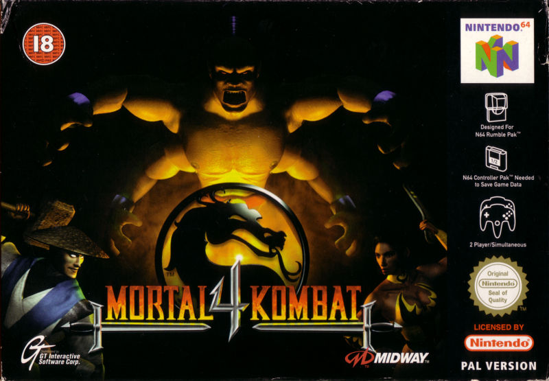 Front cover of Mortal Kombat 4 for Nintendo 64