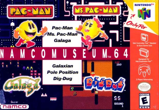 Front cover of Namco Museum 64 for Nintendo 64