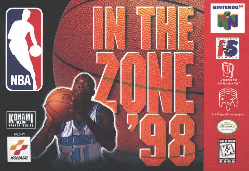 Front cover of NBA in the Zone '98 for Nintendo 64
