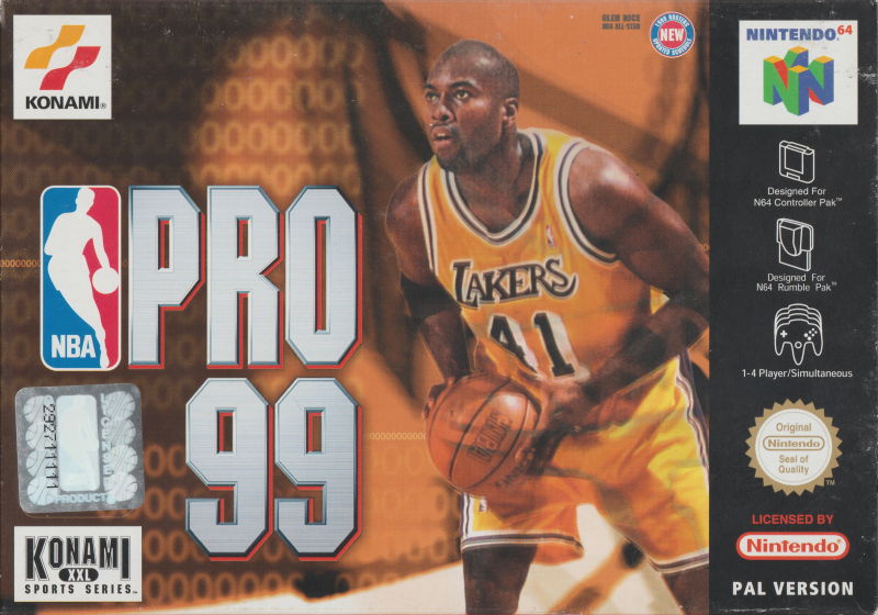 Front cover of NBA in the Zone '99 for Nintendo 64