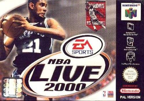 Front cover of NBA Live 2000 for Nintendo 64