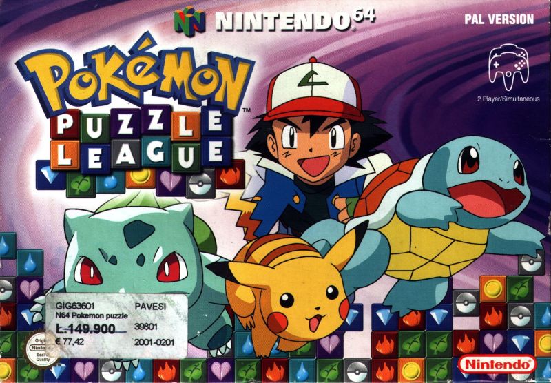 Front cover of Pokémon Puzzle League for Nintendo 64