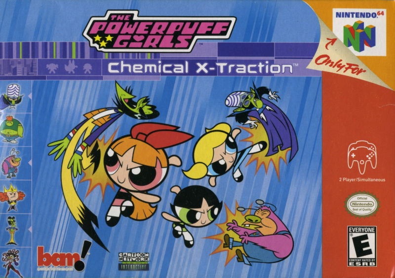 Front cover of The Powerpuff Girls: Chemical X-Traction for Nintendo 64
