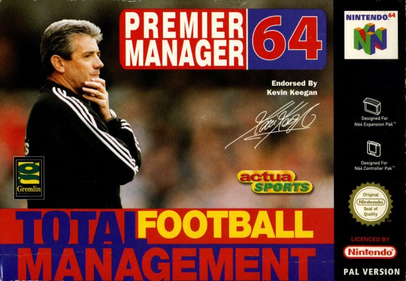 Front cover of Premier Manager Ninety Nine for Nintendo 64
