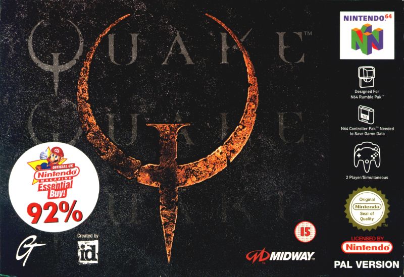Front cover of Quake for Nintendo 64