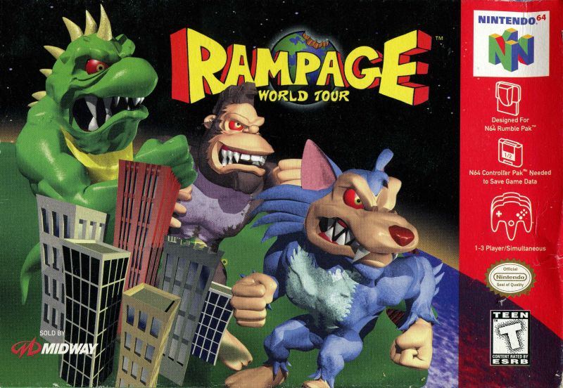 Front cover of Rampage World Tour for Nintendo 64