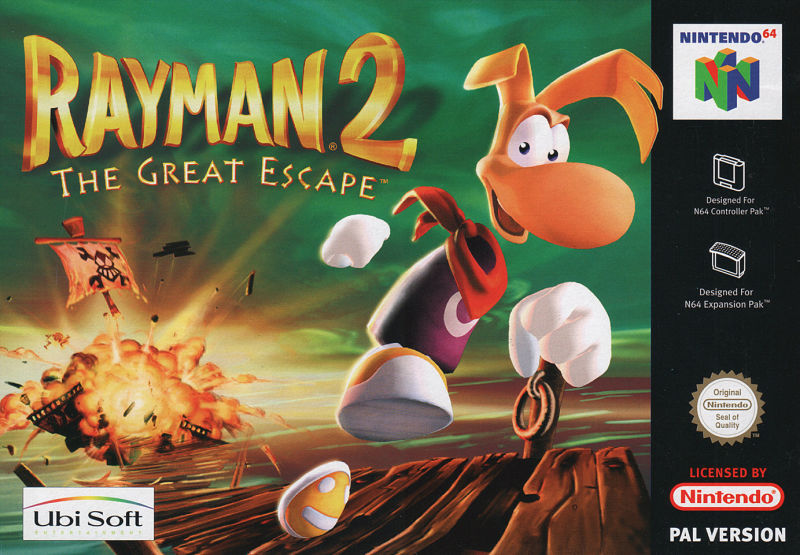Front cover of Rayman 2: The Great Escape for Nintendo 64