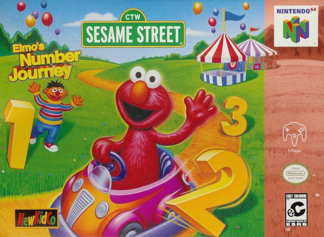 Front cover of Sesame Street: Elmo's Number Journey for Nintendo 64