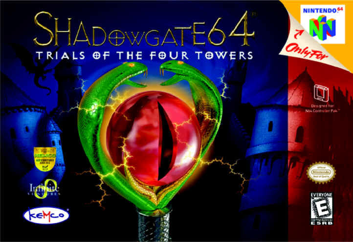 Front cover of Shadowgate 64: Trials of the Four Towers for Nintendo 64