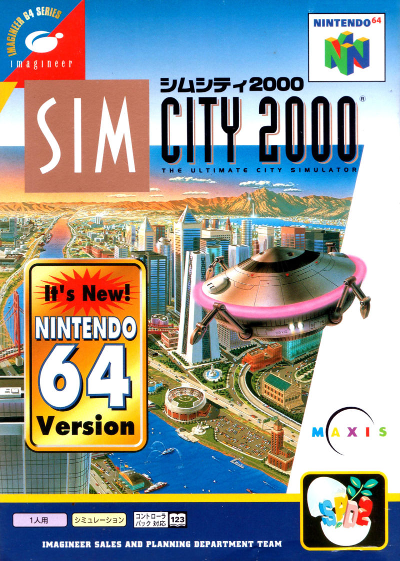 Front cover of SimCity 2000 for Nintendo 64