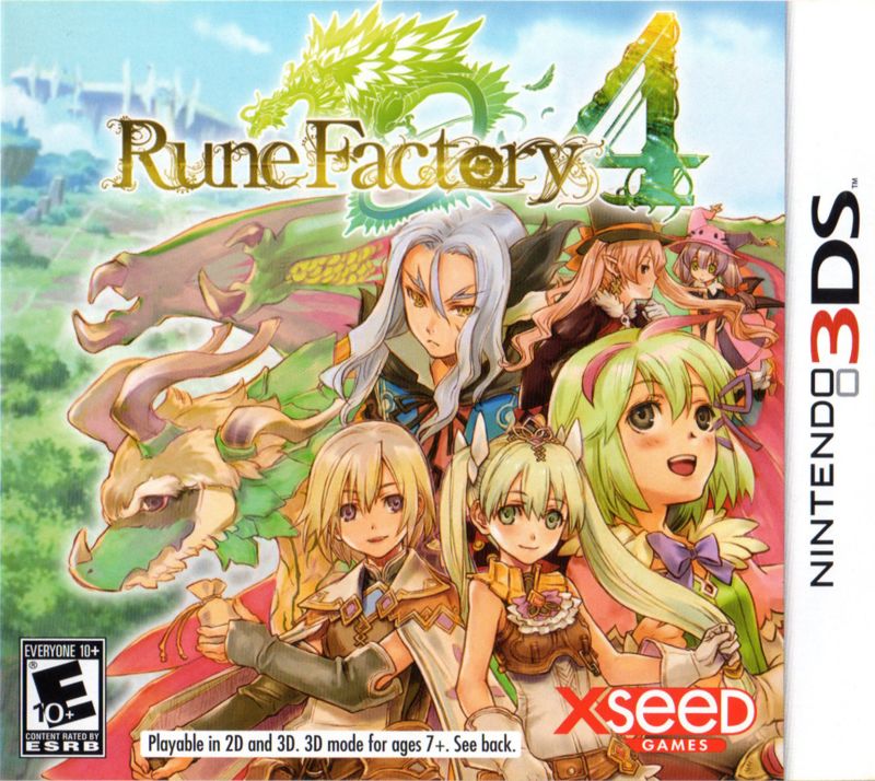 Front cover of Rune Factory 4 for Nintendo 3DS