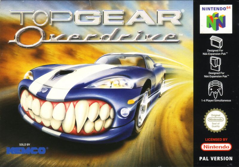 Front cover of Top Gear: Overdrive for Nintendo 64