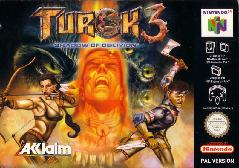 Front cover of Turok 3: Shadow of Oblivion for Nintendo 64