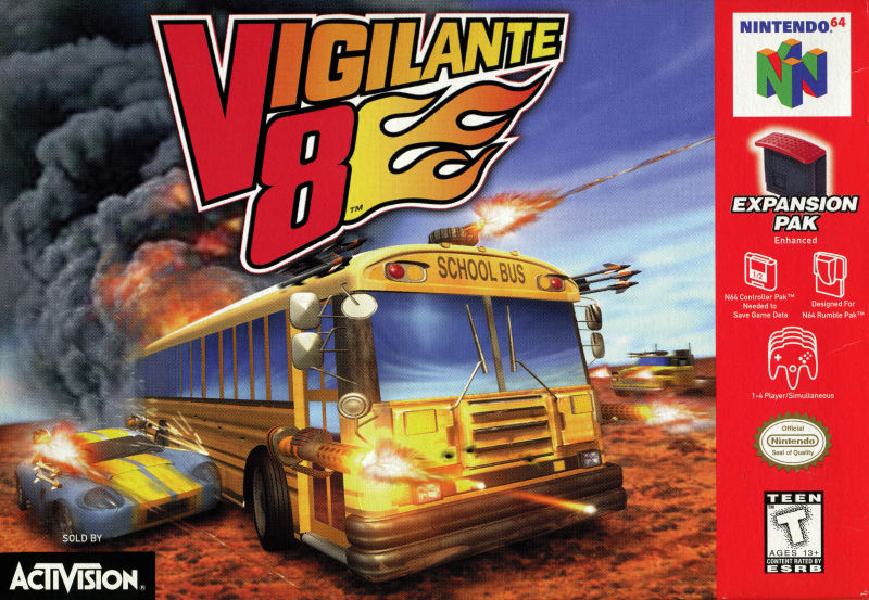 Front cover of Vigilante 8 for Nintendo 64