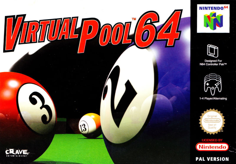 Front cover of Virtual Pool 64 for Nintendo 64