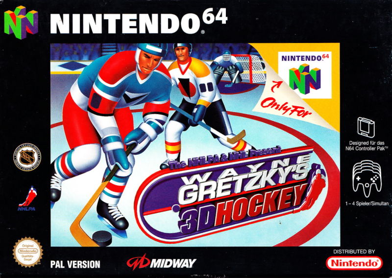 Front cover of Wayne Gretzky's 3D Hockey for Nintendo 64