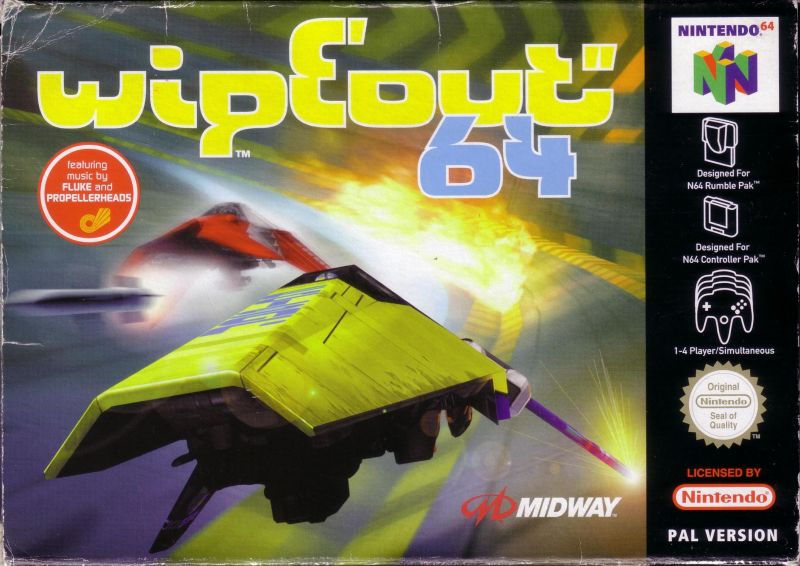 Front cover of WipEout 64 for Nintendo 64
